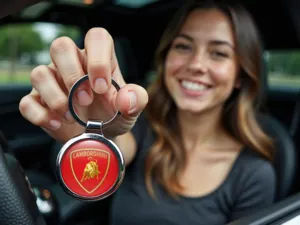 Lamborghini Personalisiert Schlüsselanhänger Glänzend Edel